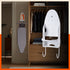 Bathla Heat Resistant Wall Mounted Iron Board Holder with Steel Hooks | Space Saving Design - Organised Cables | White